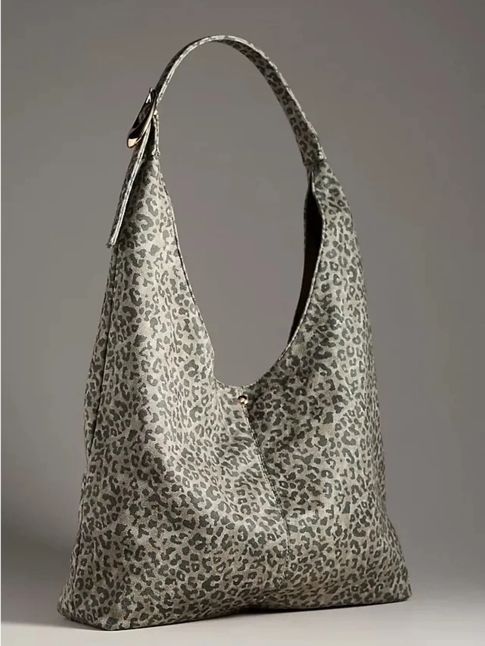 Anthropologie Slouchy Love Knot Leopard Print Hobo Bag Boho Maximalist City Girl